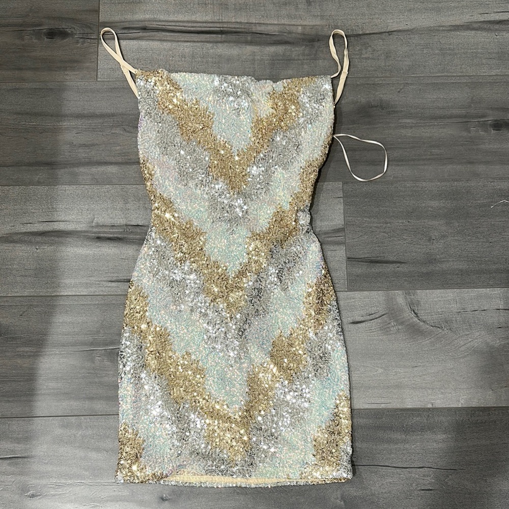 Velv Shantelle sparkle mini dress